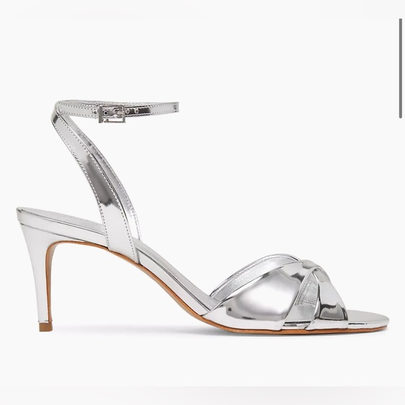 NWB Schutz Hilda 65MM Metallic Leather Sandals size 9 B women’s pumps 1118 - Picture 2 of 12